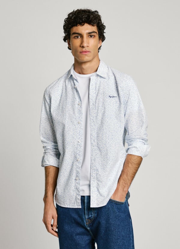 Pepe Jeans camisa popelín estampada fit regular