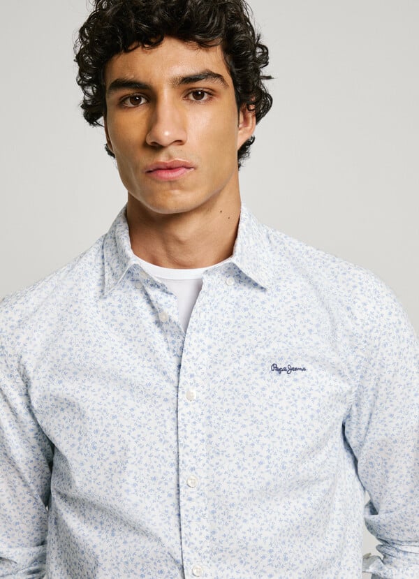 Pepe Jeans Camisa Popelín Estampada Fit Regular