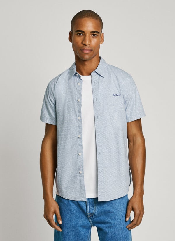 Pepe Jeans camisa popelín estampada fit regular