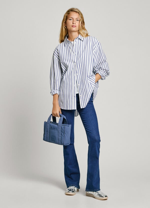 Pepe Jeans Camisa Popelín Rayas Fit Loose