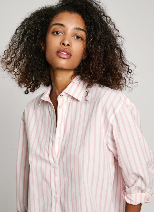 Pepe Jeans Camisa Popelín Rayas Fit Loose