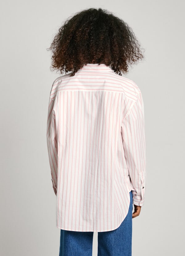 Pepe Jeans Camisa Popelín Rayas Fit Loose