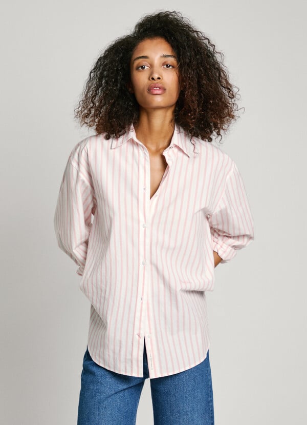 Pepe Jeans camisa popelín rayas fit loose