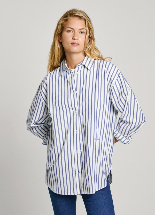 Pepe Jeans camisa popelín rayas fit loose