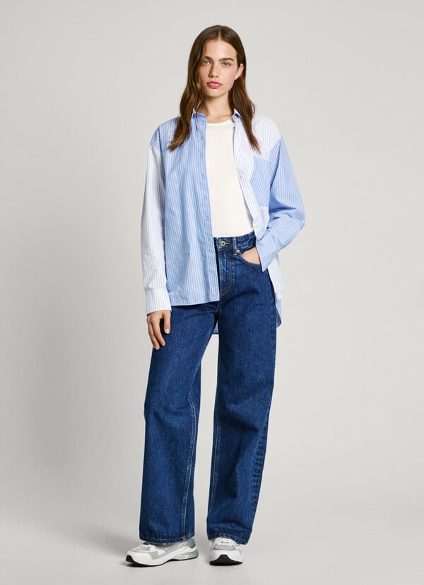 Pepe Jeans Camisa Popelín Rayas Fit Oversize