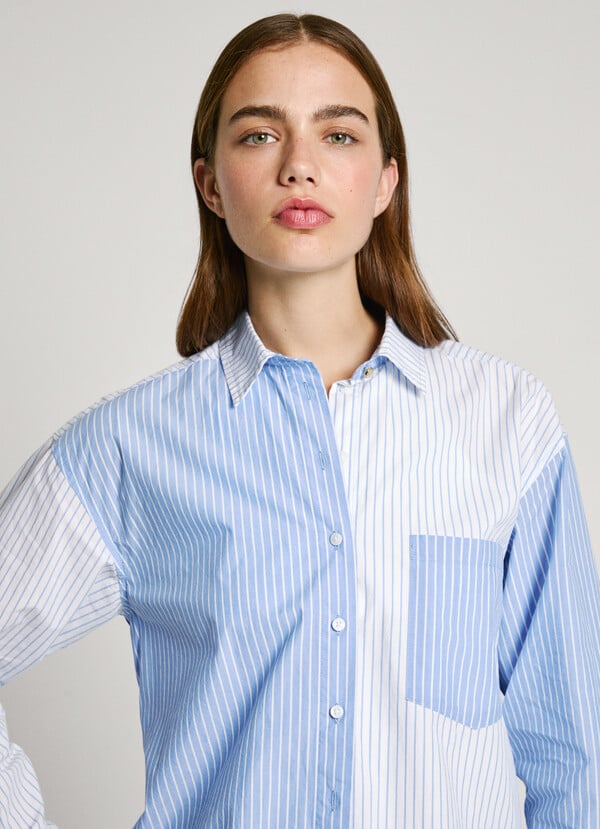 Pepe Jeans Camisa Popelín Rayas Fit Oversize