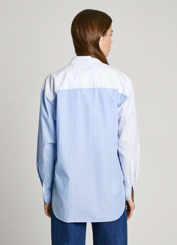 Pepe Jeans Camisa Popelín Rayas Fit Oversize