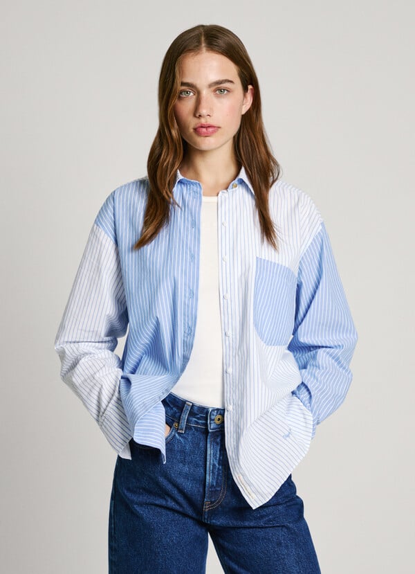 Pepe Jeans camisa popelín rayas fit oversize