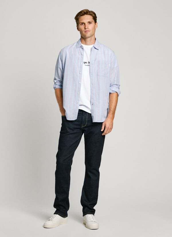 Pepe Jeans Camisa Popelín Rayas Fit Regular