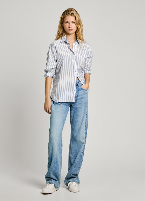 Pepe Jeans Camisa Popelín Rayas Fit Regular