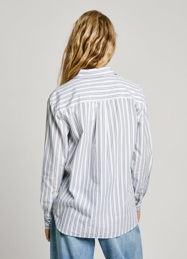 Pepe Jeans Camisa Popelín Rayas Fit Regular