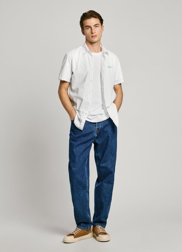 Pepe Jeans Camisa Popelín Rayas Fit Regular