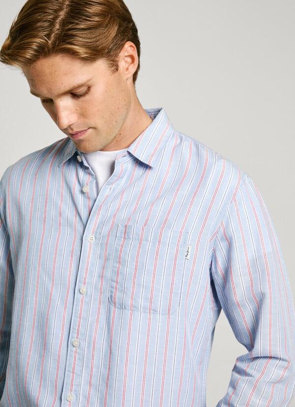 Pepe Jeans Camisa Popelín Rayas Fit Regular
