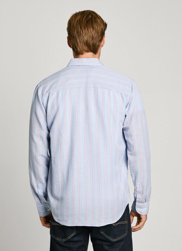 Pepe Jeans Camisa Popelín Rayas Fit Regular