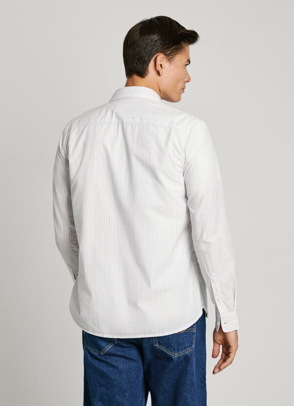 Pepe Jeans Camisa Popelín Rayas Fit Slim