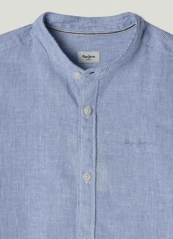 Pepe Jeans Camisa Rayas Cuello Mao
