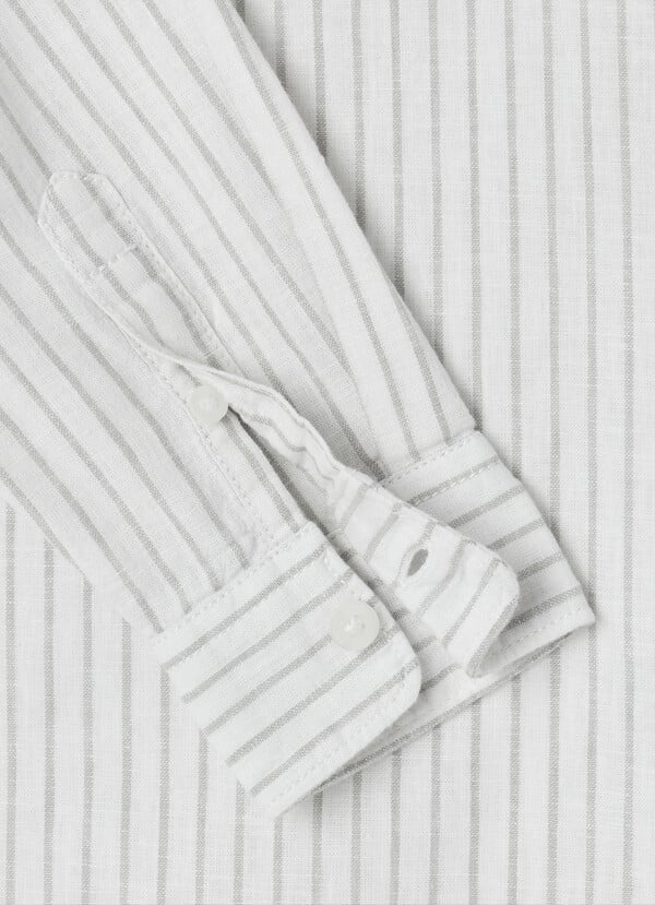 Pepe Jeans Camisa Rayas Cuello Mao