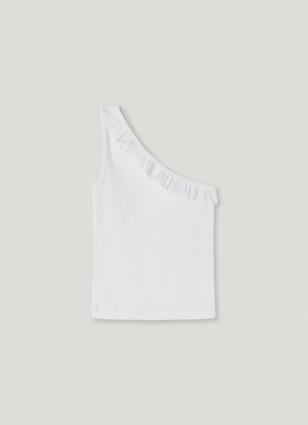 Pepe Jeans camiseta canalé asimétrica