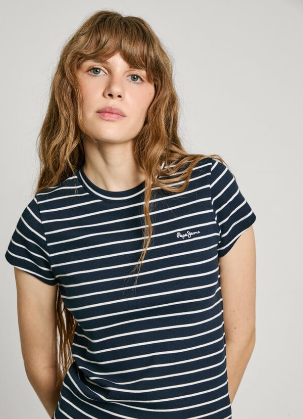 Pepe Jeans camiseta canalé de rayas