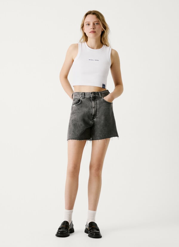 Pepe Jeans Camiseta Canalé Fit Cropped