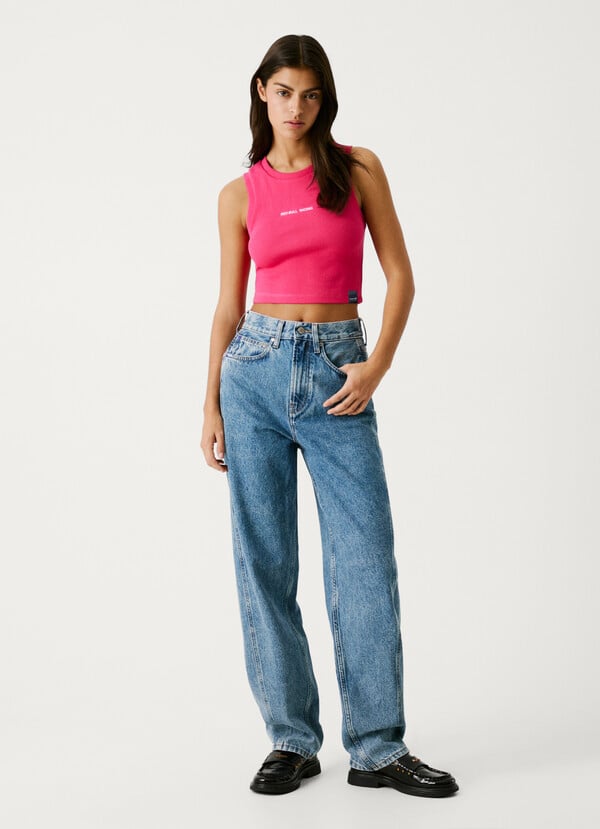 Pepe Jeans Camiseta Canalé Fit Cropped
