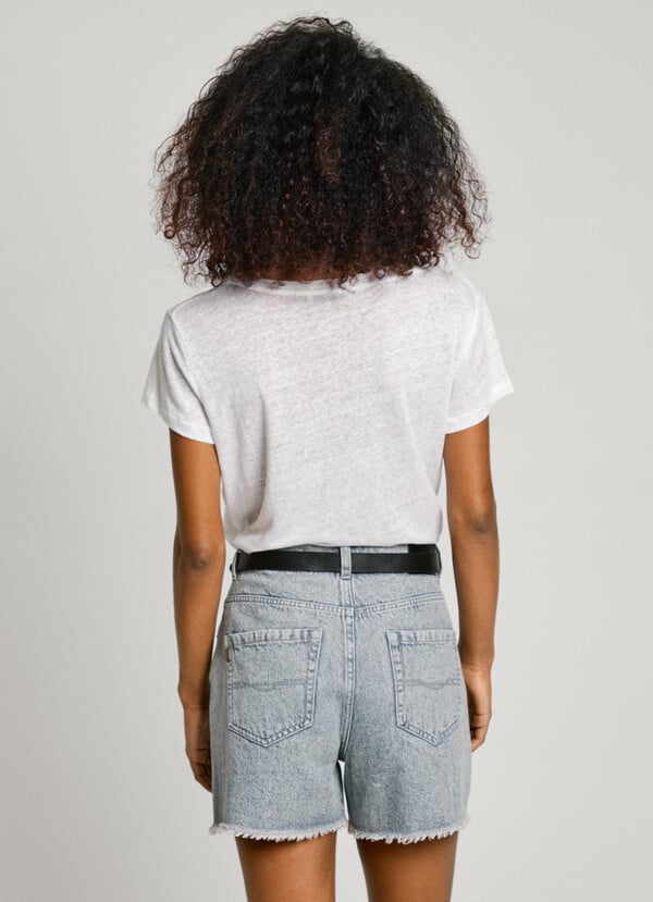 Pepe Jeans Camiseta Cuello Pico Logo Bordado