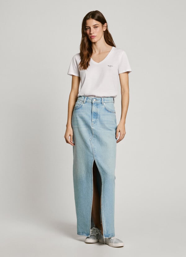 Pepe Jeans Camiseta Cuello Pico Logo Estampado