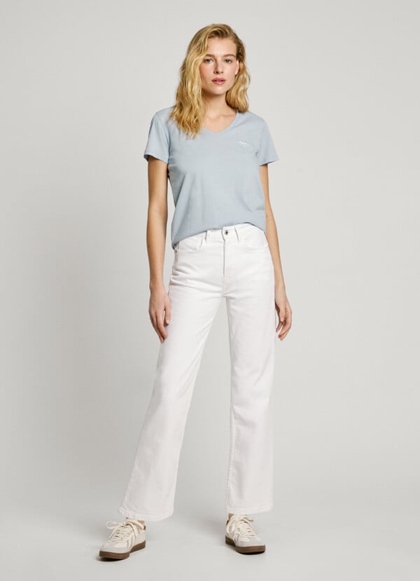 Pepe Jeans Camiseta Cuello Pico Logo Estampado