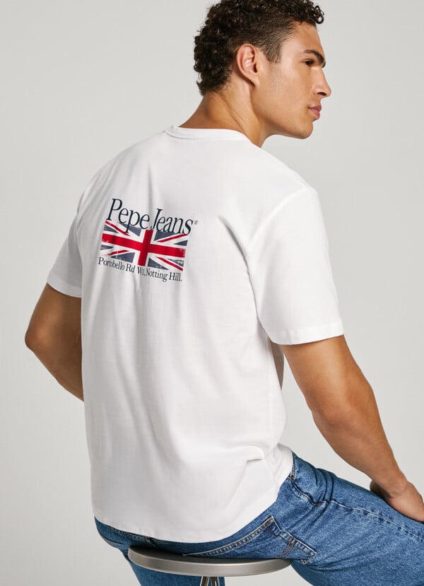 Pepe Jeans camiseta espalda estampada fit regular