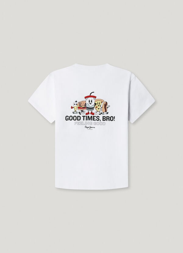 Pepe Jeans Camiseta Espalda Estampada Fit Relaxed