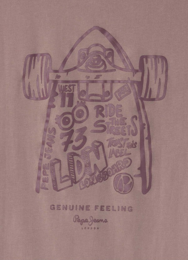 Pepe Jeans Camiseta Espalda Estampada Fit Relaxed