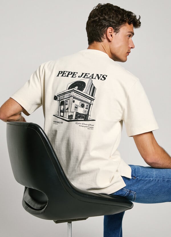 Pepe Jeans camiseta espalda estampada fit relaxed