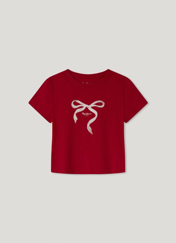 Pepe Jeans camiseta estampada fit cropped