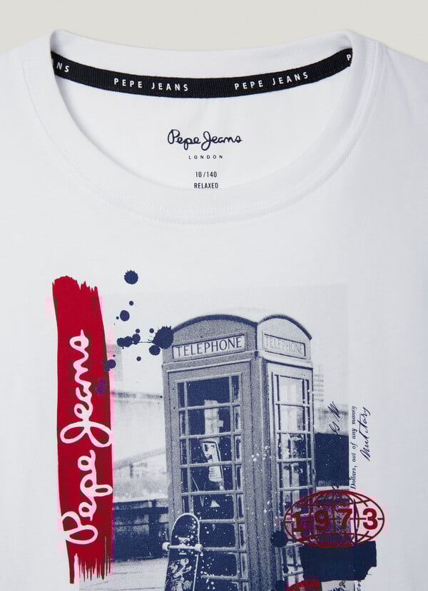 Pepe Jeans Camiseta Estampada Fit Relaxed