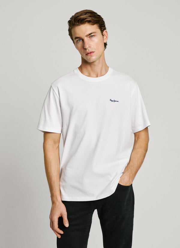 Pepe Jeans Camiseta Logo Bordado Fit Regular