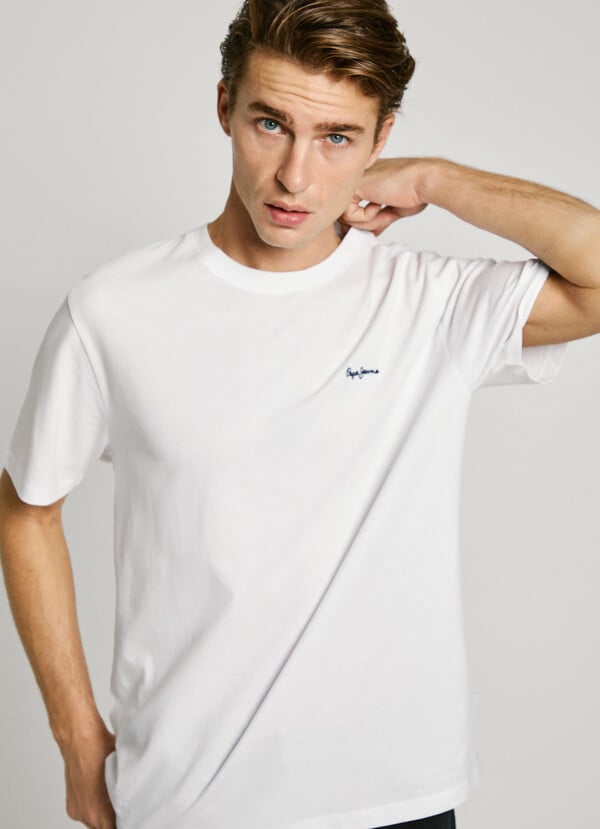 Pepe Jeans camiseta logo bordado fit regular