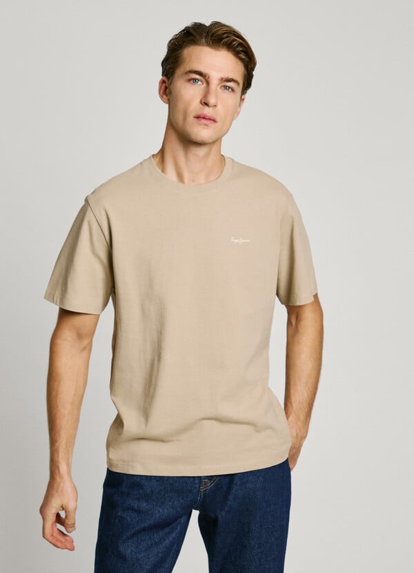 Pepe Jeans Camiseta Logo Bordado Fit Regular