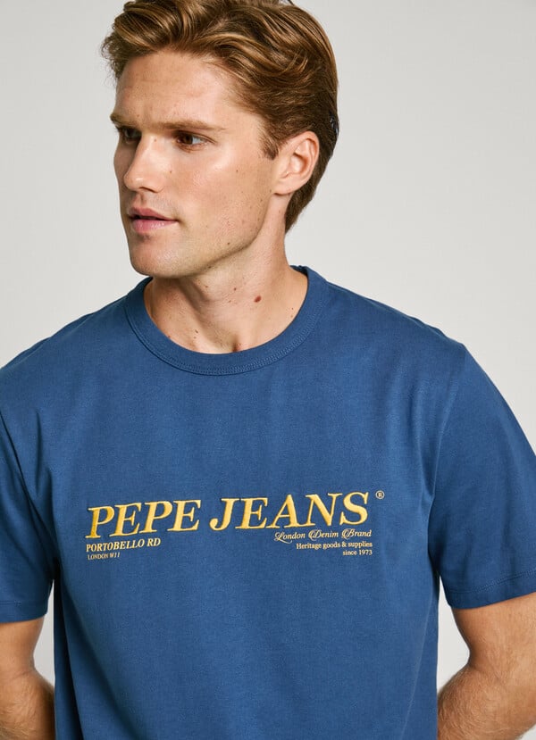 Pepe Jeans Camiseta Logo Bordado Fit Regular