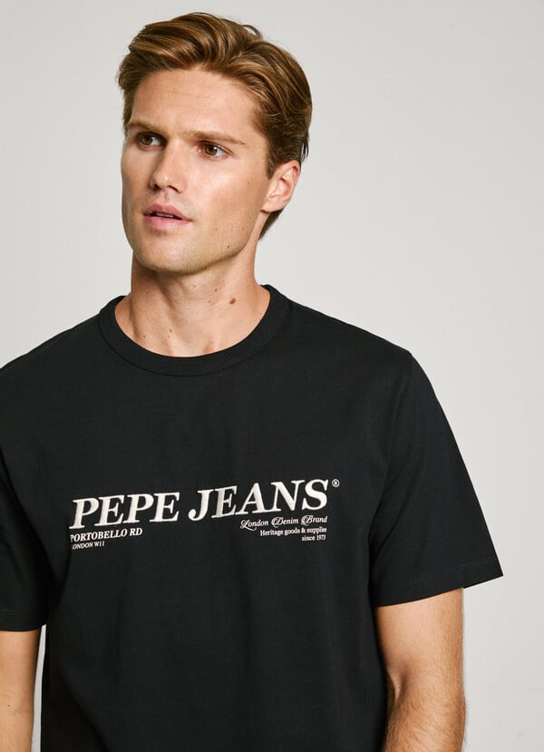 Pepe Jeans Camiseta Logo Bordado Fit Regular