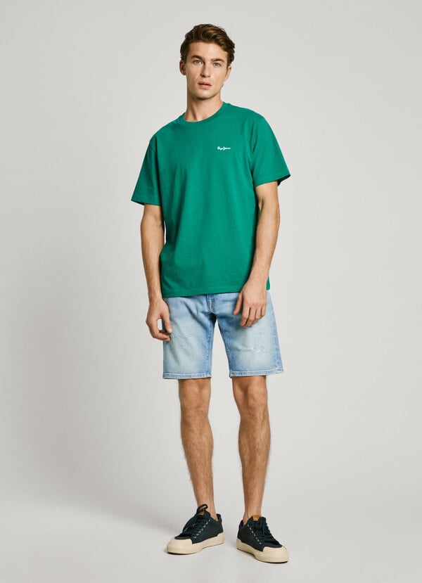 Pepe Jeans Camiseta Logo Bordado Fit Regular