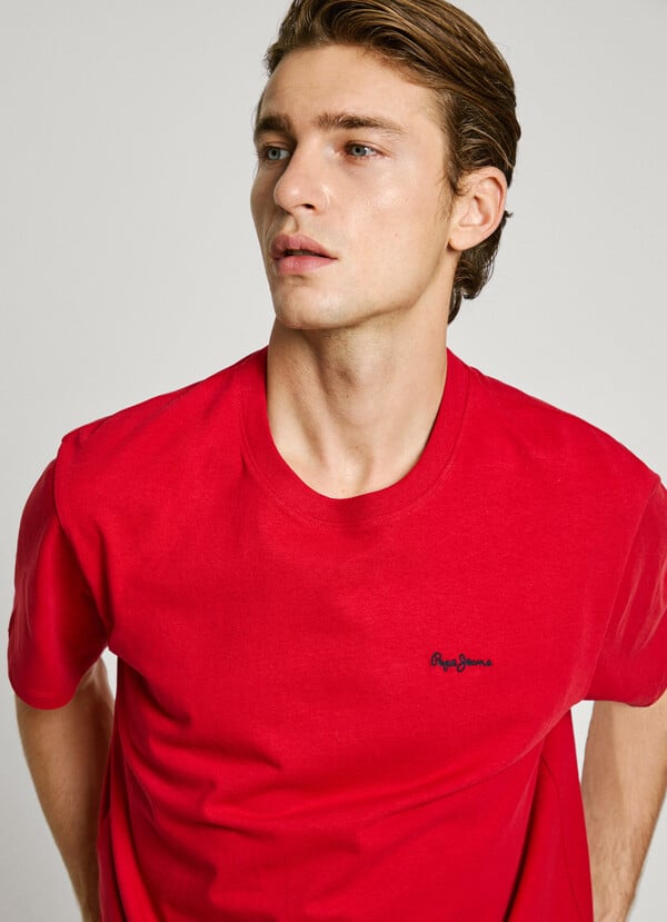Pepe Jeans Camiseta Logo Bordado Fit Regular