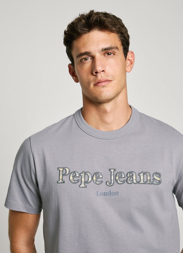 Pepe Jeans Camiseta Logo Con Parches Fit Regular