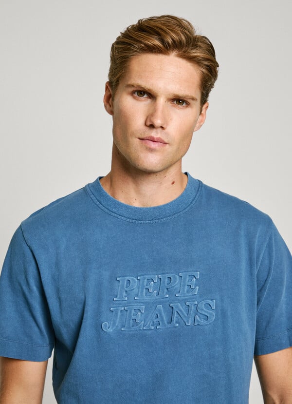 Pepe Jeans Camiseta Logo En Relieve Fit Regular