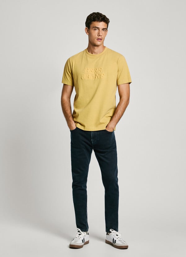 Pepe Jeans Camiseta Logo En Relieve Fit Regular