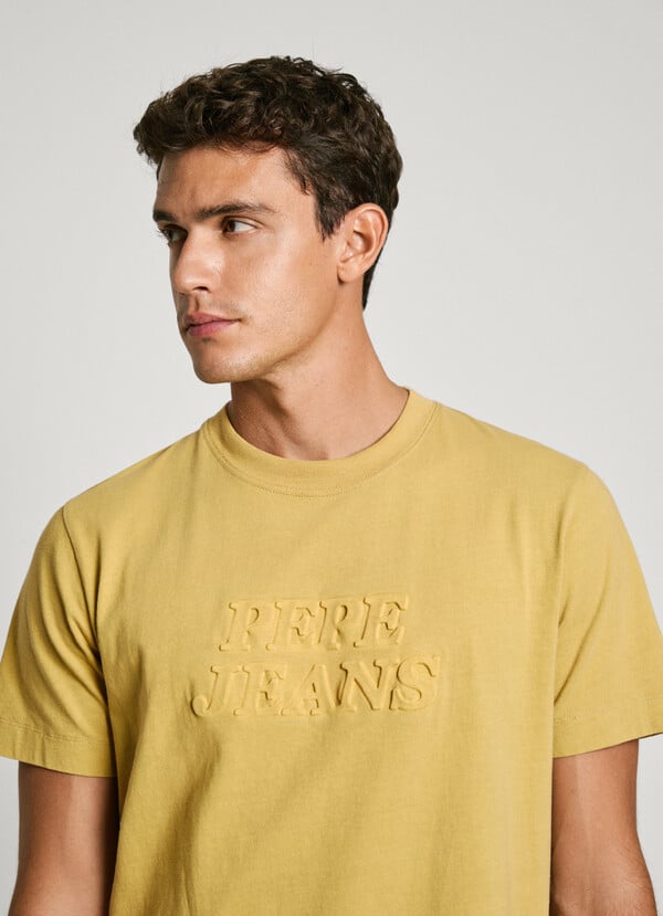 Pepe Jeans Camiseta Logo En Relieve Fit Regular