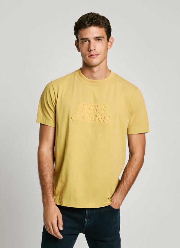 Pepe Jeans camiseta logo en relieve fit regular
