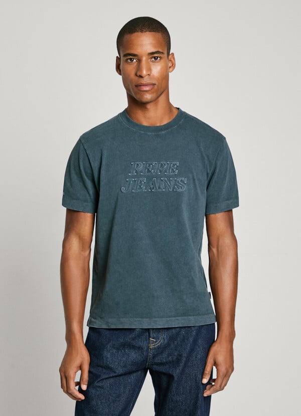 Pepe Jeans camiseta logo en relieve fit regular