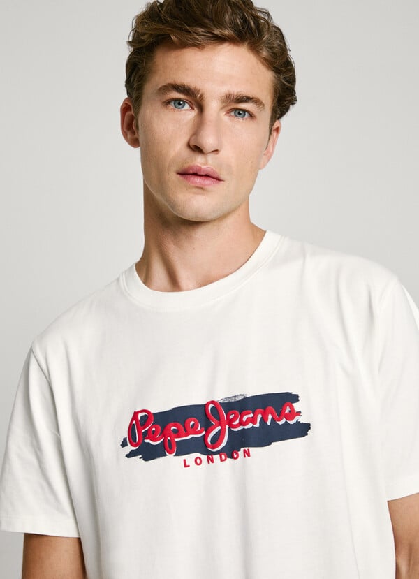 Pepe Jeans Camiseta Logo Estampado Fit Regular