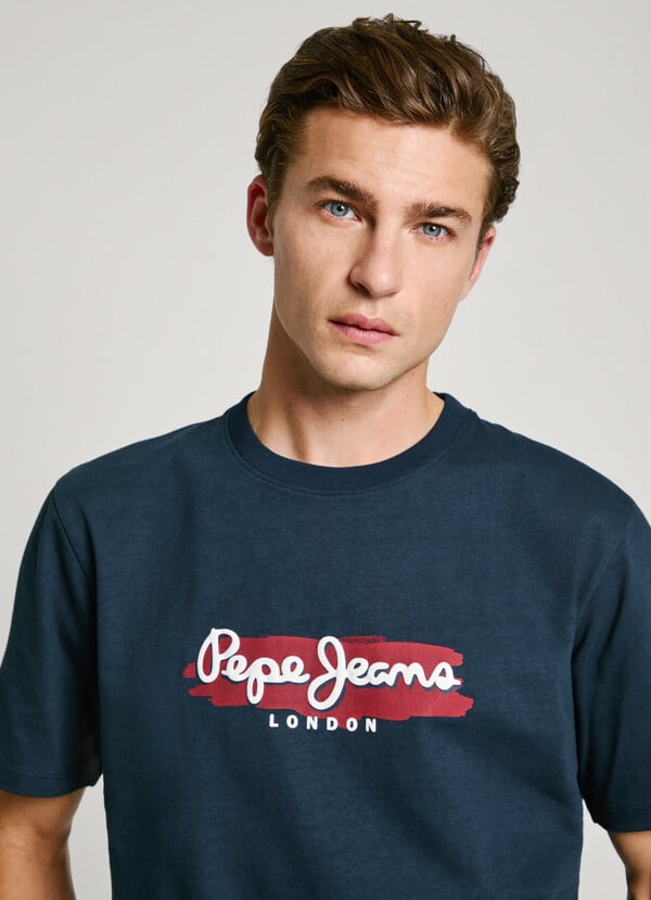 Pepe Jeans Camiseta Logo Estampado Fit Regular