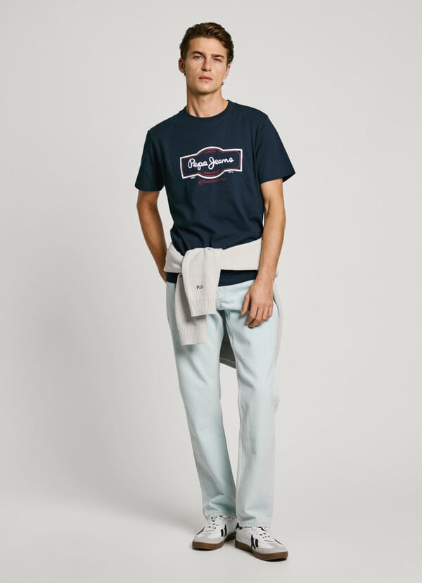 Pepe Jeans Camiseta Logo Estampado Fit Regular